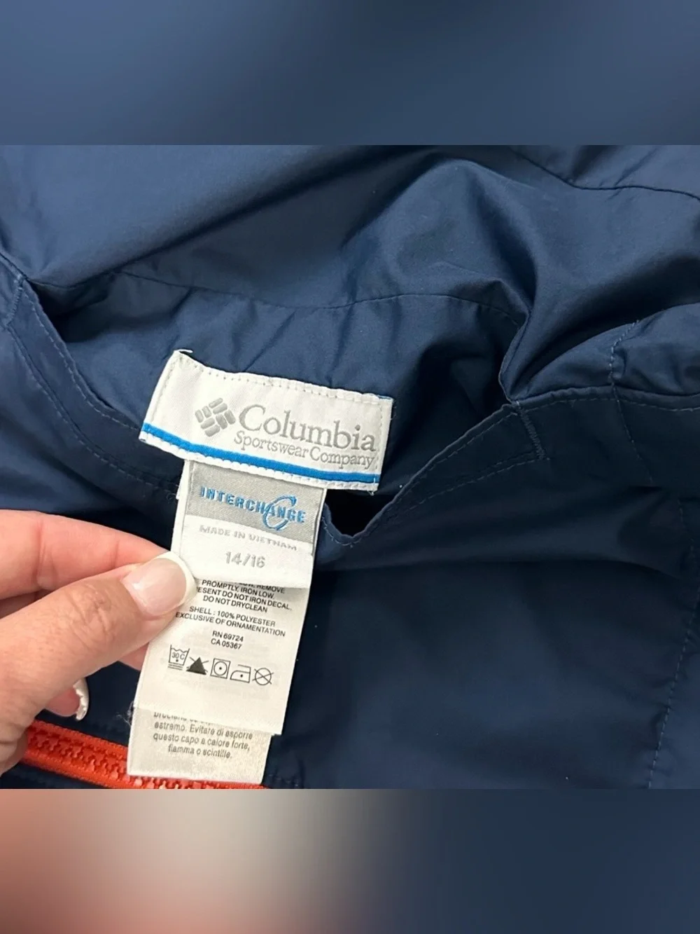Columbia Omni-Shield Interchange Hooded Jacket Youth XL 14/16 Blue Green